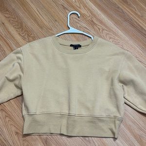 Forever 21 cropped sweater! tan/yellow color, size medium!